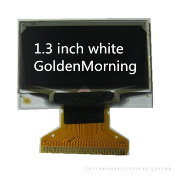 1.3-inch OLED Display with 128x64 px Resolution, White Color